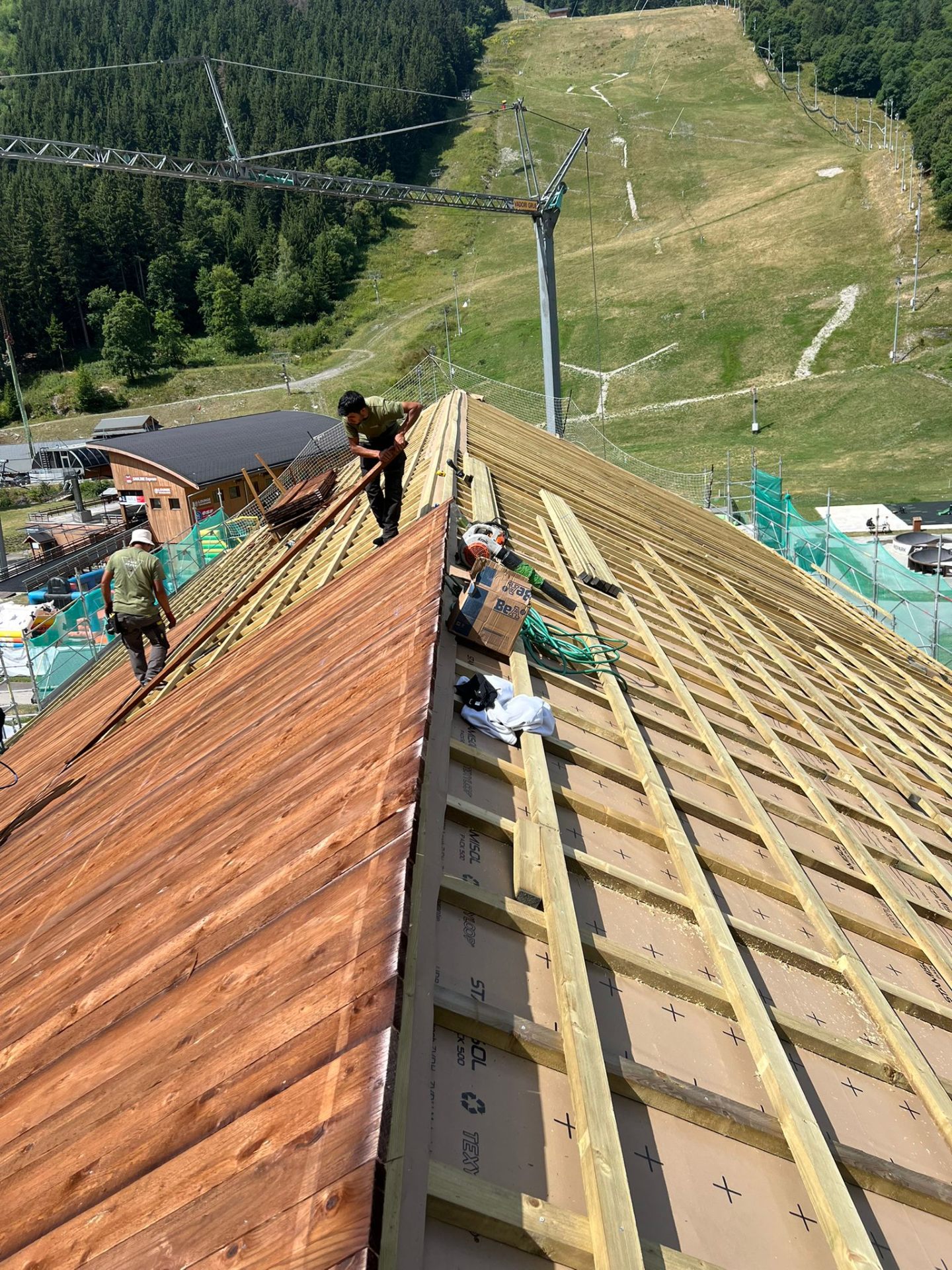 Réfection de toiture en montagne